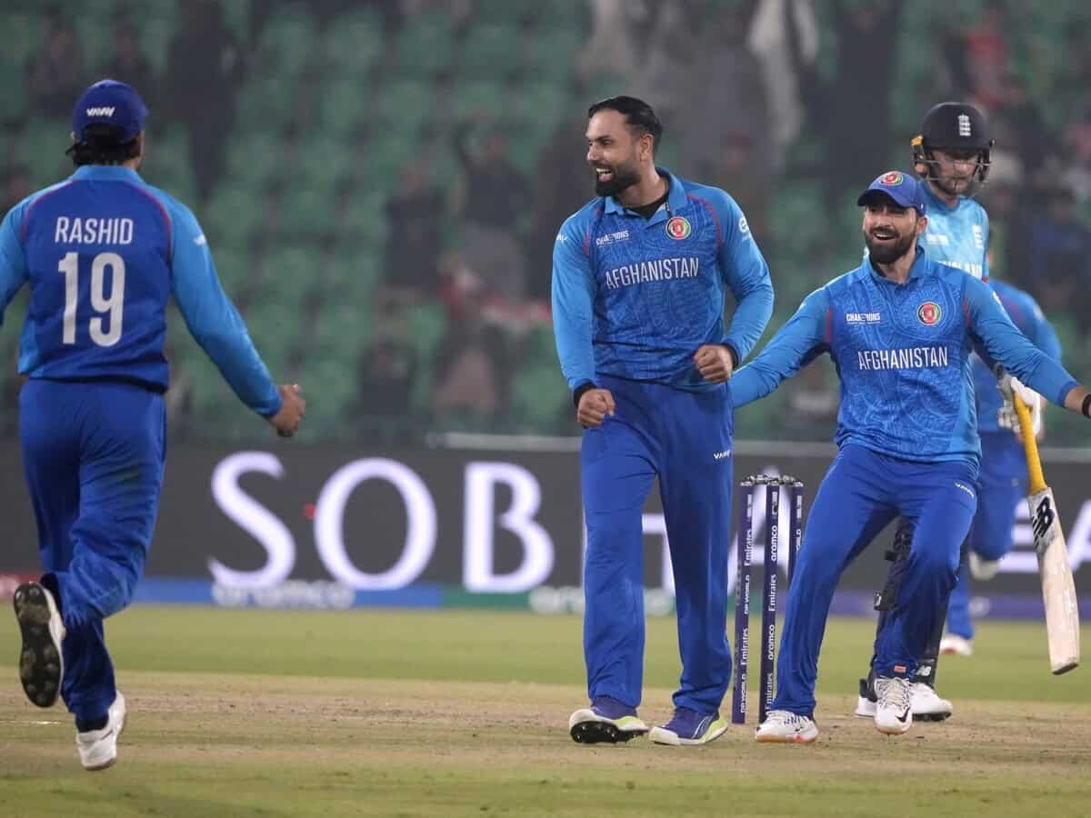 ICC Champions Trophy cricket match between Afghanistan and England