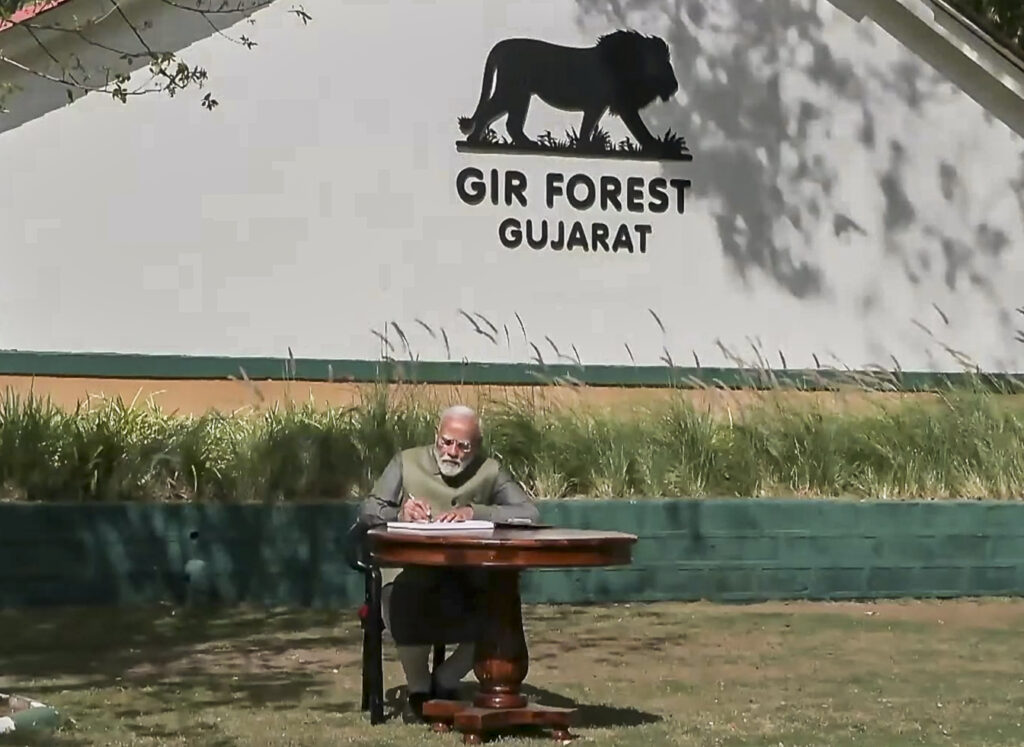 PM Modi at Gir Wildlife Sanctuary