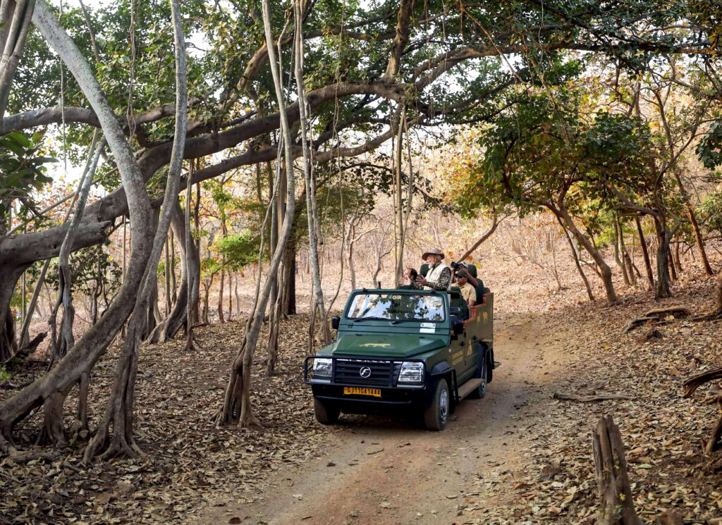 PM Modi at Gir Wildlife Sanctuary