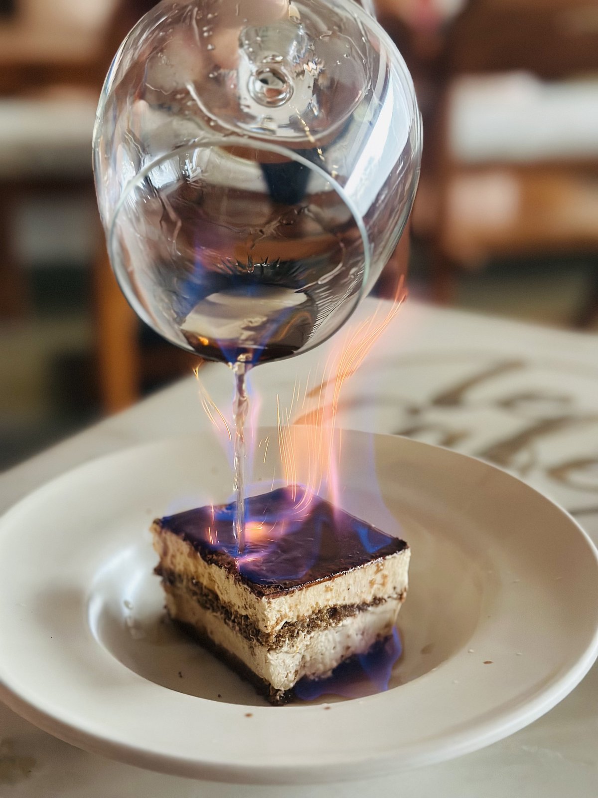  Le Cafe's Flaming Tiramisu