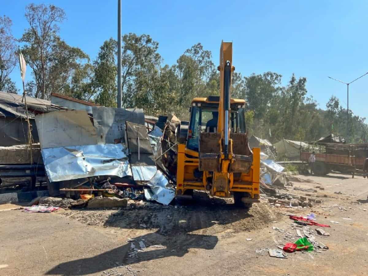 Eviction of farmers from Shambhu border