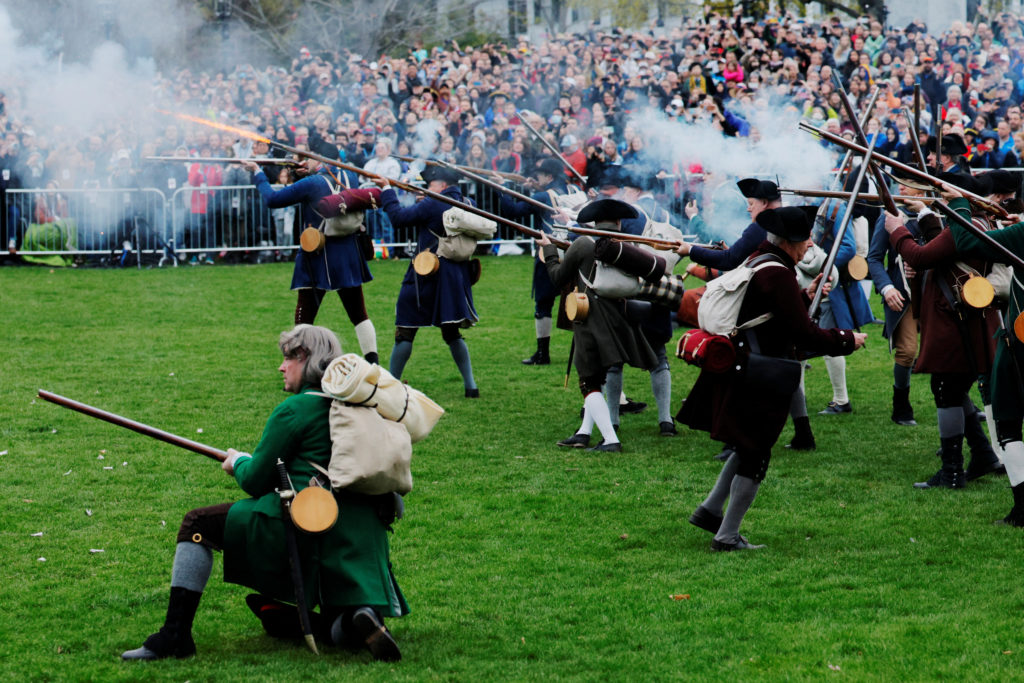 Re-enactors mark the 250th anniversary of the Battle of Lexington