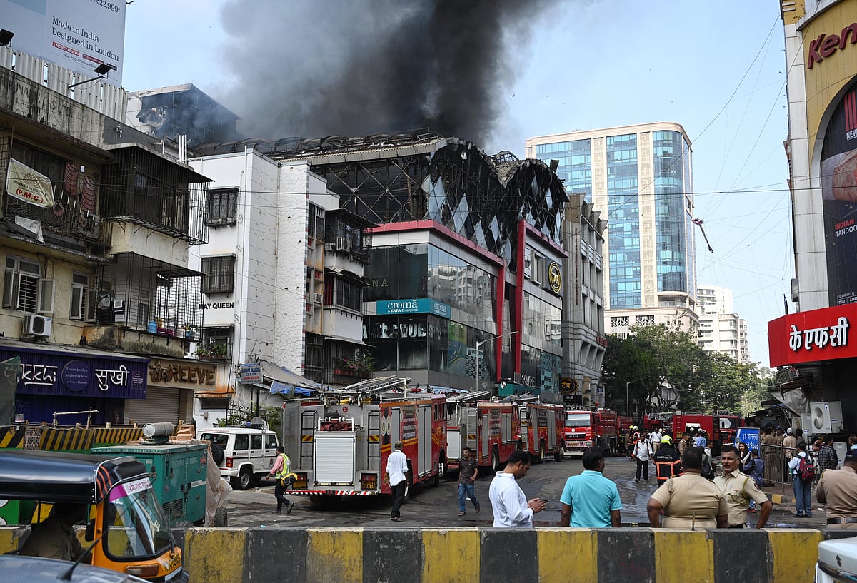 Fire broke out at a Croma showroom in Bandra West's Link Square Mall in Mumbai