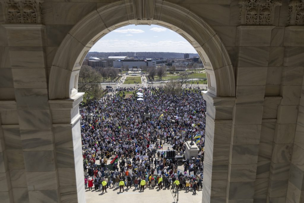 Rally against US President Donald Trump administration in Minnesota