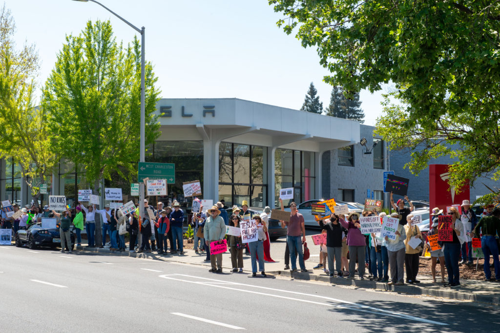 Protest against Trump and Musk