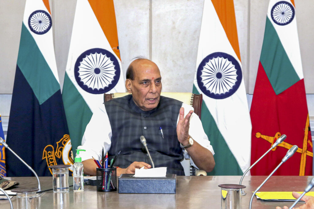 Rajnath Singh meets CDS and three service chiefs