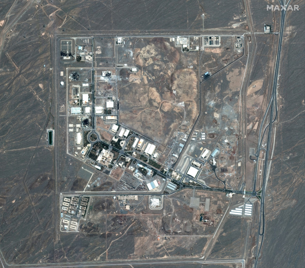 FILE PHOTO: A satellite image shows the Natanz nuclear facility after airstrike in Iran