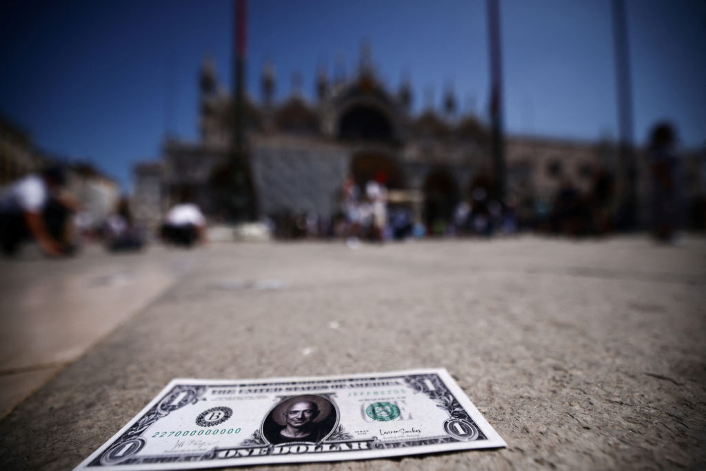 Venice ahead of the expected wedding of Amazon founder Jeff Bezos and Lauren Sanchez