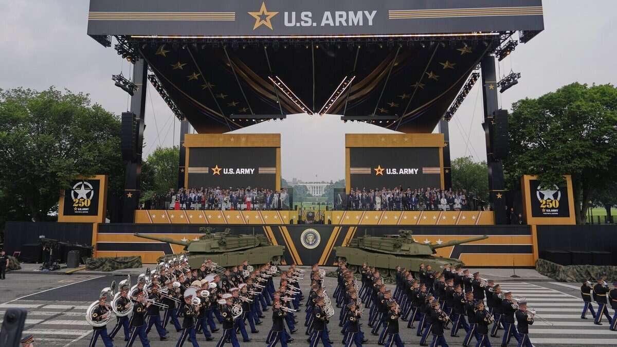 Miltary Parade commemorating the Army's 250th anniversary