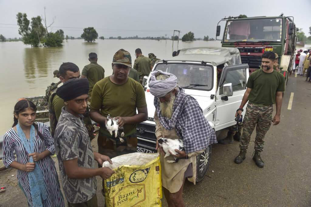 Weather: Rescue op at a flood-affected area in Punjab