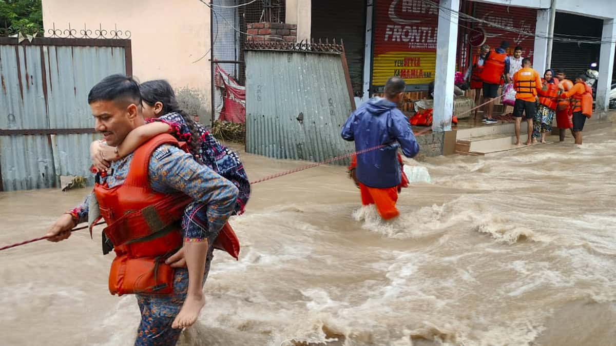 Weather: Rescue op at a flood-affected area in Punjab