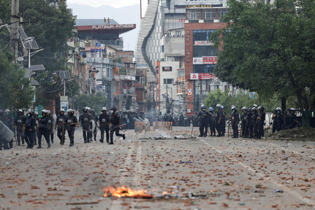 Protest against corruption and government’s decision to block several social media platforms, in Kathmandu