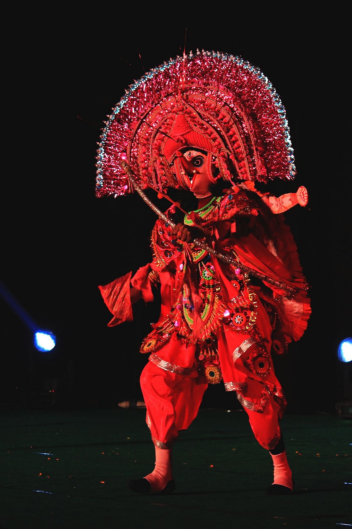 Chhau dancer during Ist National Tribal Dance Festival at Delhi