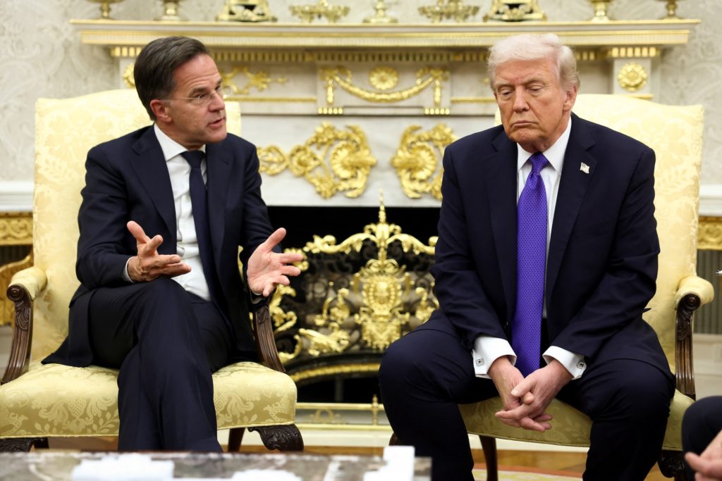 U.S. President Trump meets with NATO Secretary General Rutte in Washington