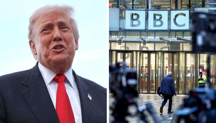 Donald Trump, the president of the United States, sues the BBC for $10 billion.