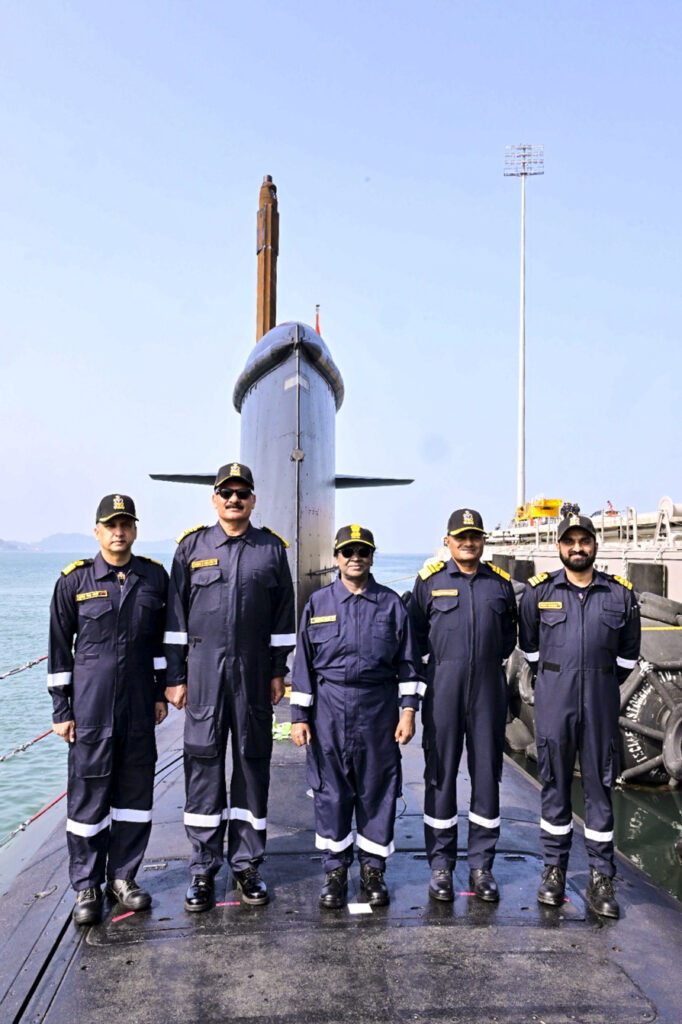 President Murmu embarked INS Vaghsheer
