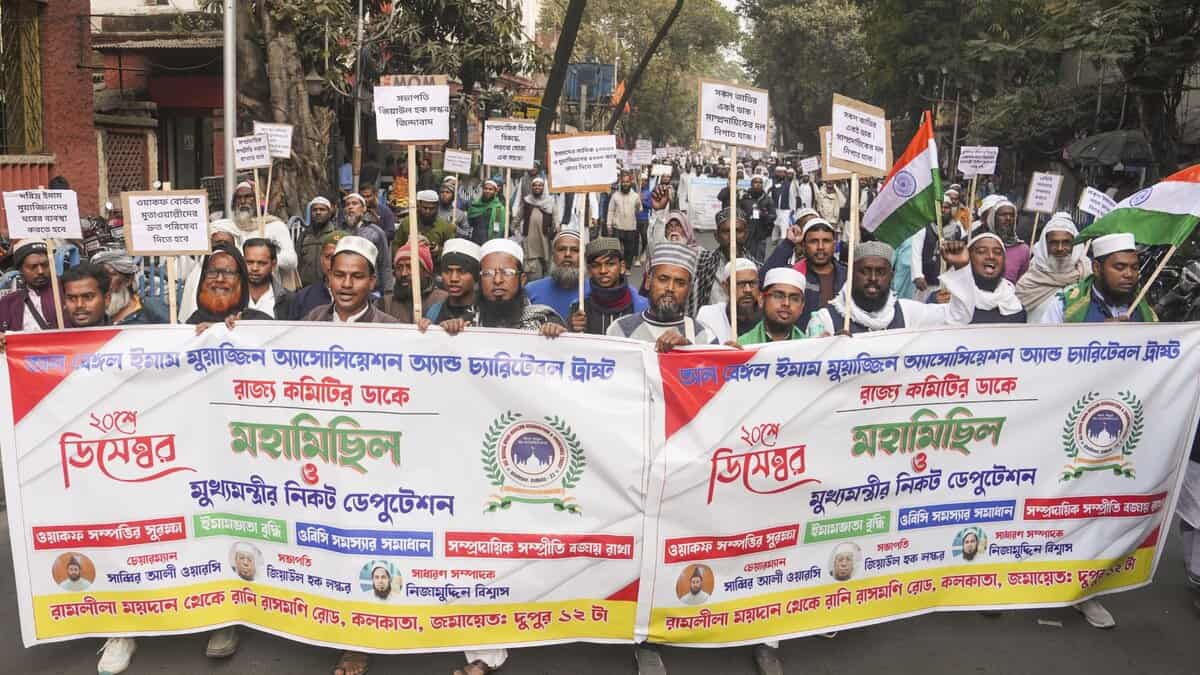 Protest against Waqf Act in Kolkata