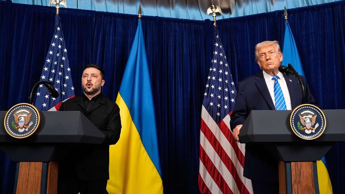 Ukraine's president Volodymyr Zelenskyy and US president Donald Trump