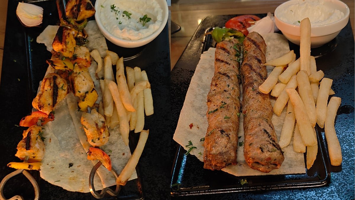 Shish Taouk and lamb kebabs.