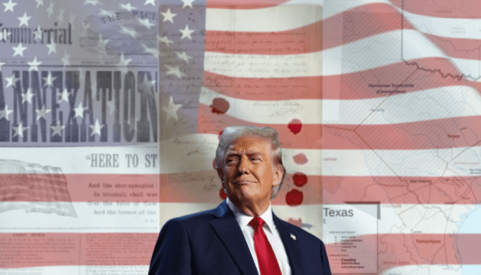 The United States used money, power and take overs to increase its territory.