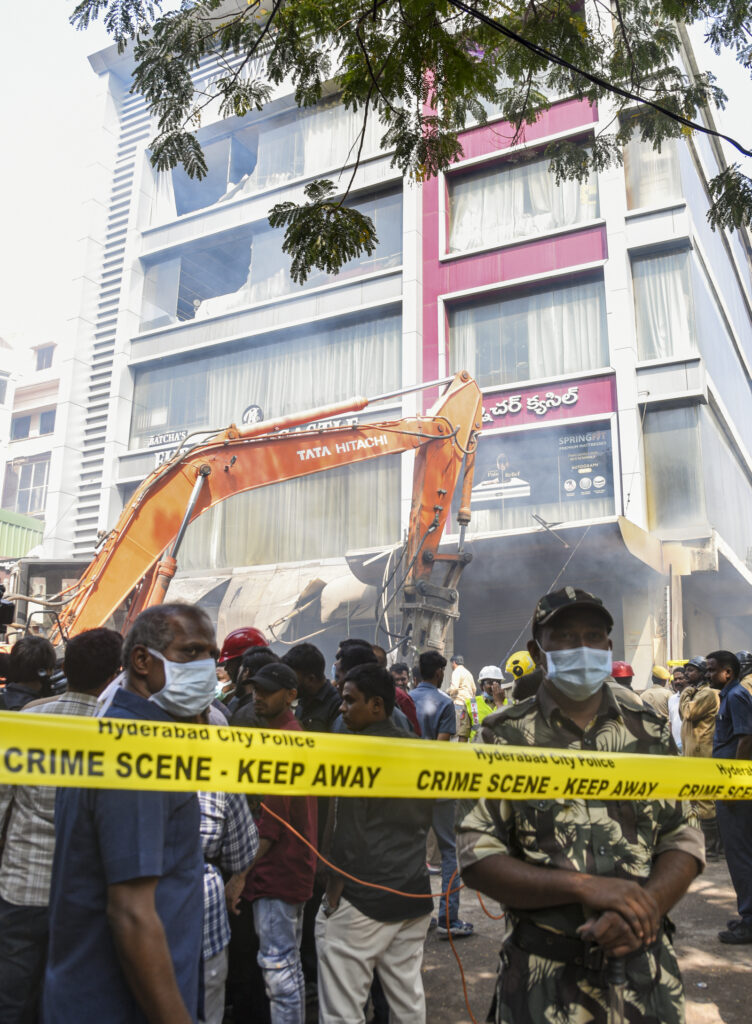  
Five killed in fire at furniture shop building in Hyderabad