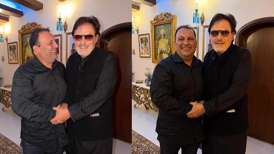Reza with his uncle Sanjay Khan 