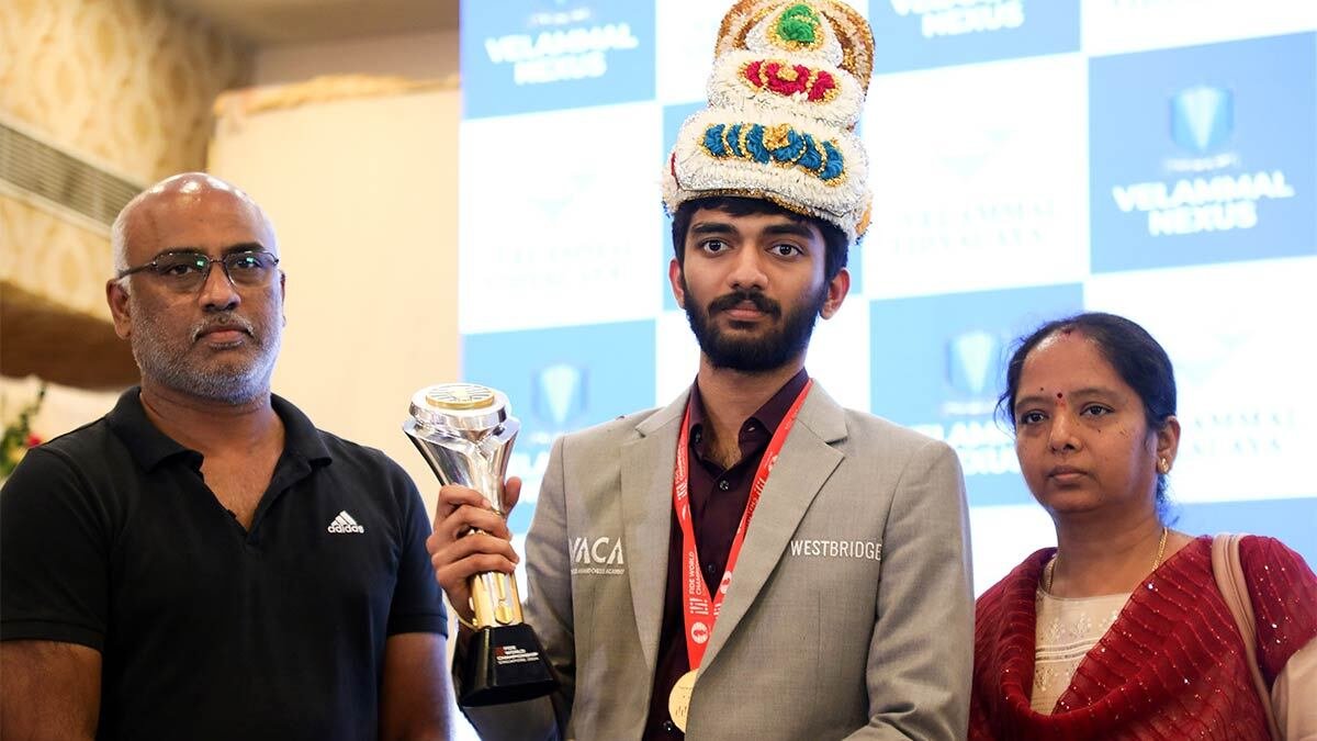 World Chess Champion D Gukesh Gets Felicitated At Velammal Nexus In Chennai
