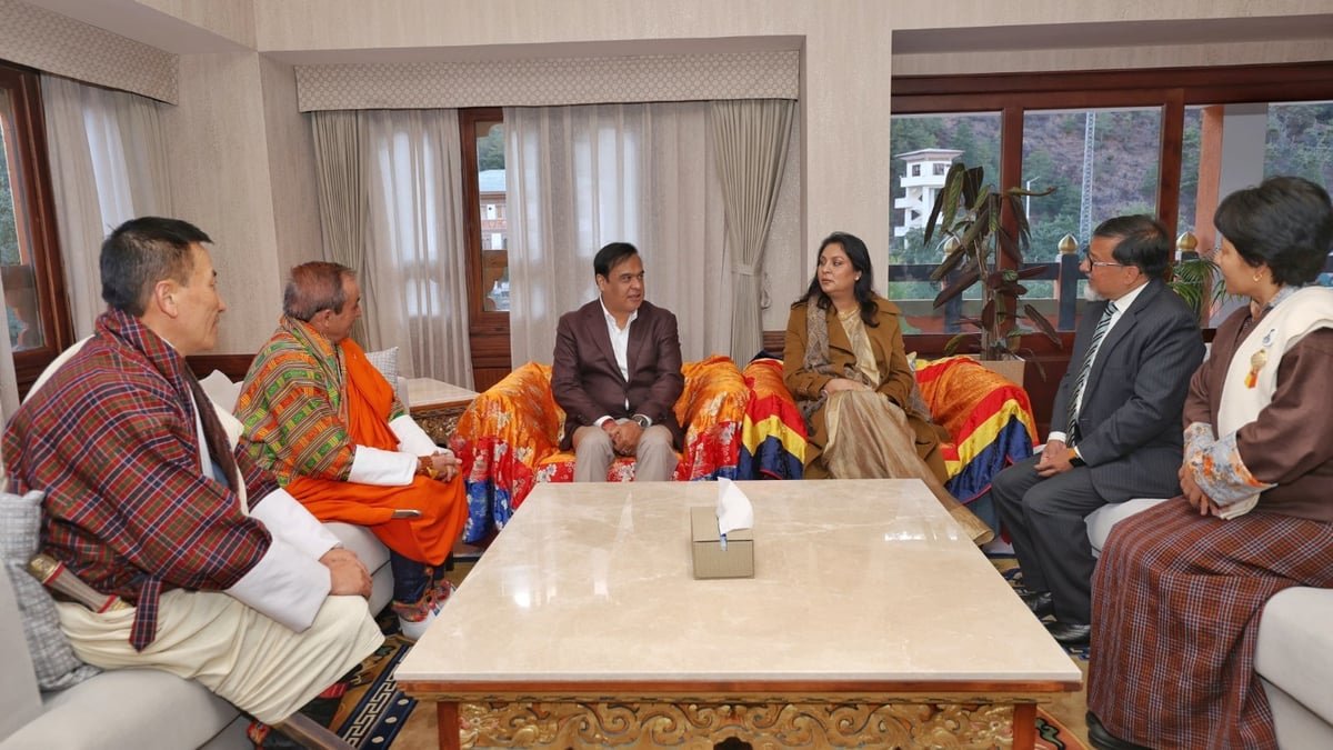 Assam CM Himanta Biswa Sarma Lands In Paro For 4-Day Bhutan Visit To Boost Bilateral Ties