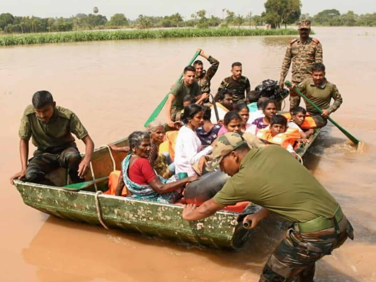 Rescue work in Puducherry