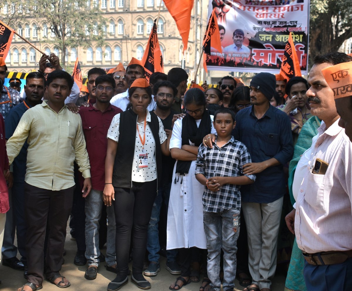 Jan Aakrosh Morcha: Maratha community and families of Santosh Deshmukh and Somnath Suryavanshi protest at Azad Maidan, Mumbai, demanding justice