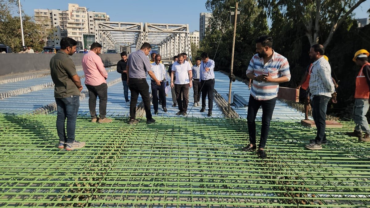 MLA Ameet Satam reviews the progress of Andheri's Gokhale Bridge, with a May 2025 opening now expected after delays