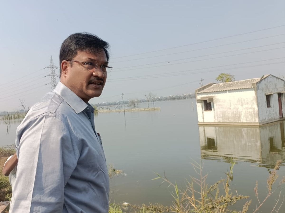 HYDRAA chief inspects Turkayamjal lake in Hyderabad