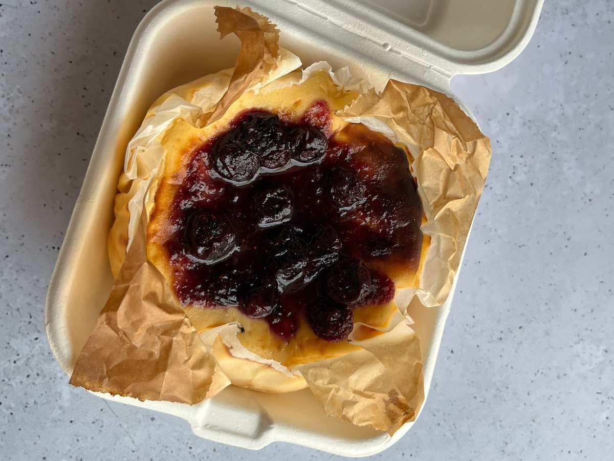 Blueberry Compote Basque Cheesecake 