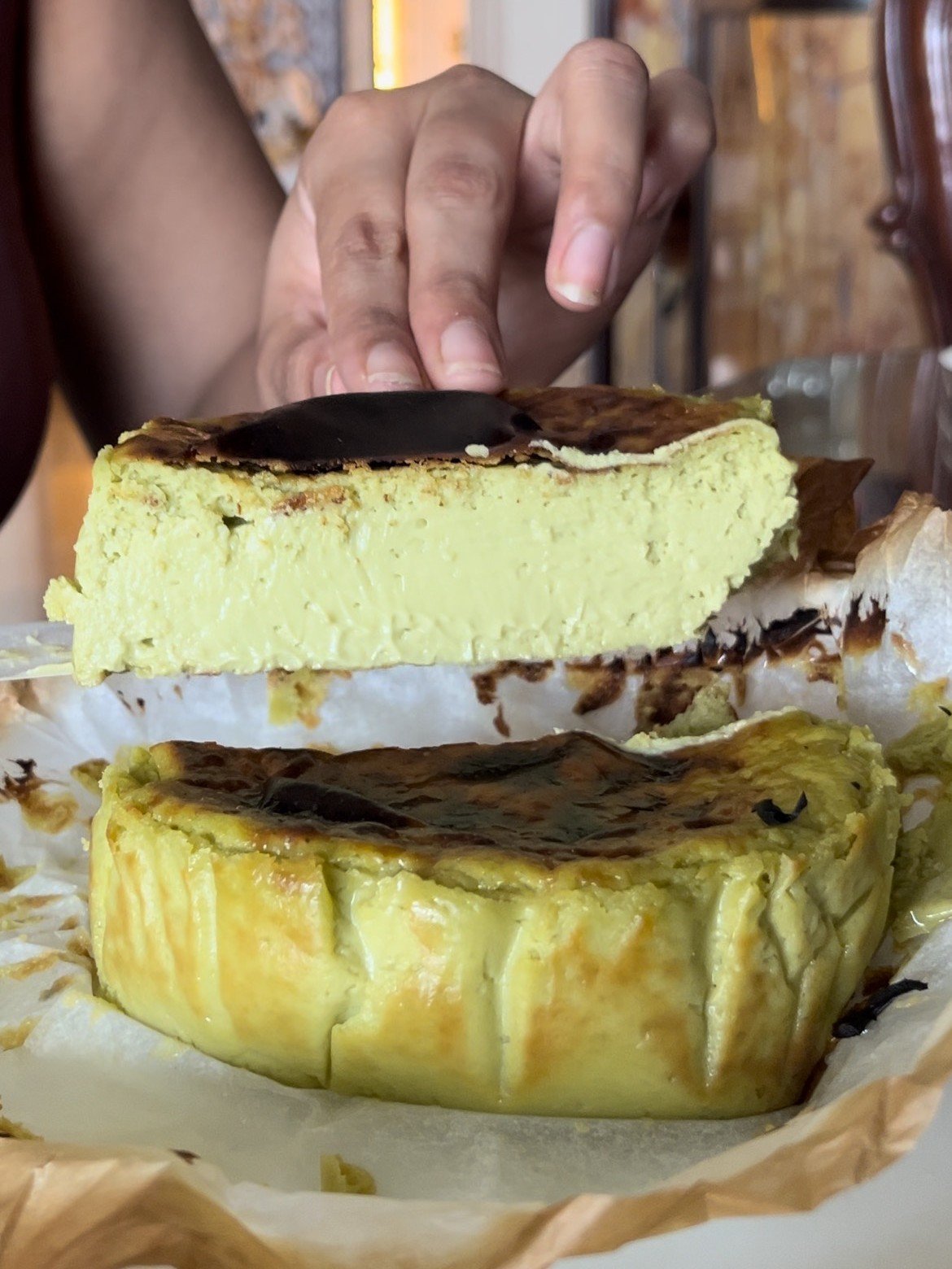 Matcha Basque Cheesecake