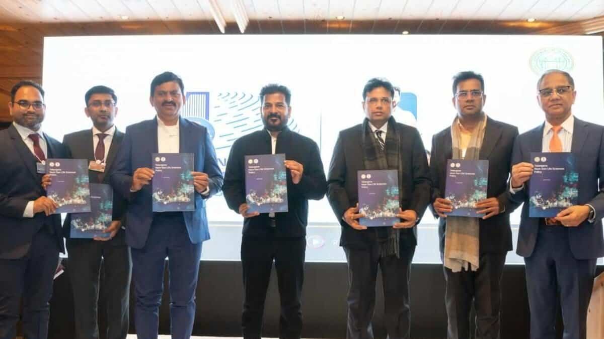 Telangana unveils life sciences policy at Davos, targets USD 25 bn investment