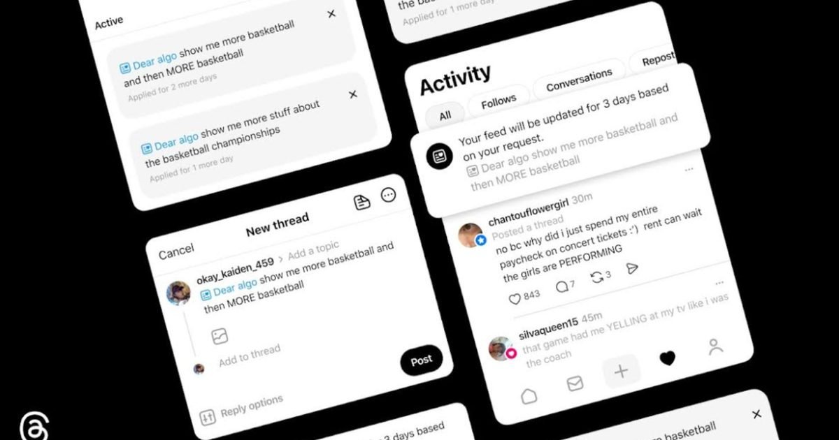 Threads now lets you personalize your feed with simple text prompts